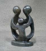 African Soapstone Abstract Family 3