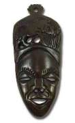 African Ebony Wood Mask 
