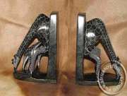 African Stone Carved Animal Bookends