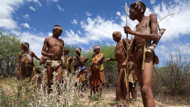 African Bushmen and women