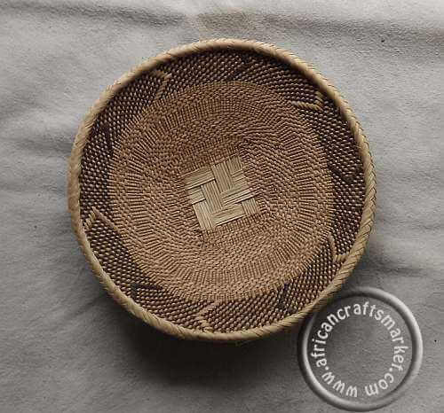 African Zulu grass woven grass basket plate