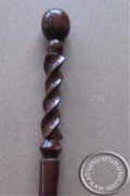 African hand carved wooden twisted walking stick