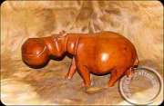 African wooden hippo