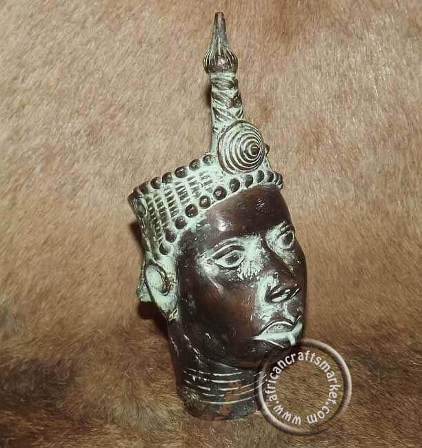 Benin bronze - female head