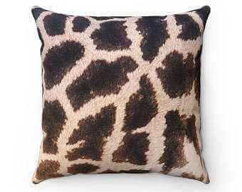 Giraffe hide cushion