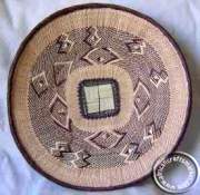 African Hand Woven Grass Fulani Basket Plate
