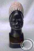 African handcrafted stone Zulu female bust
