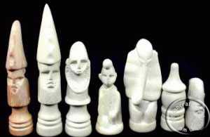 African Kenay chess set pieces