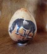 African Soapstone Egg Rhinos
