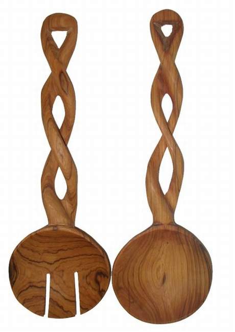 African twisted salad servers