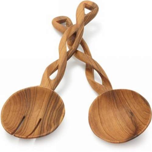 African twisted salad servers