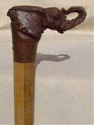 African Elephant head cane