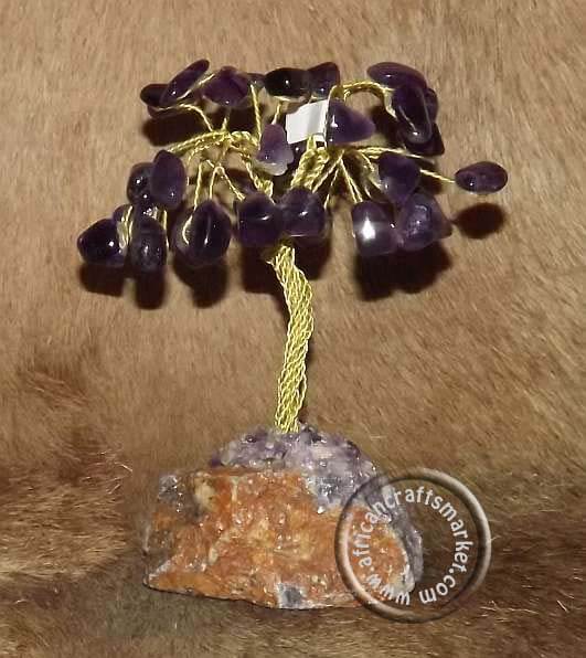 African  Amethyst  gemstone tree