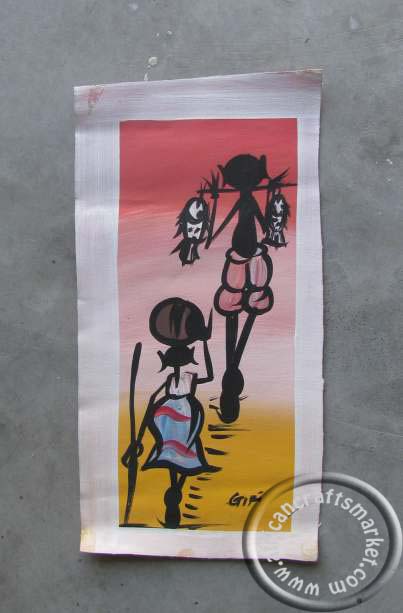 Zulu painting - working woman