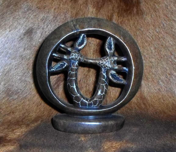 Soapstone Giraffe ring African stone giraffe circle