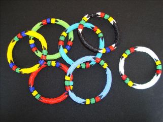 African Zulu beaded bracelet
