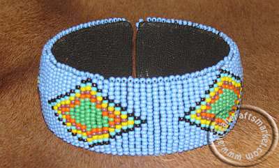 African Zulu necklace - blue