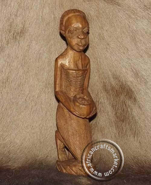 African wooden abstract woman