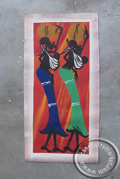 Zulu painting - working woman