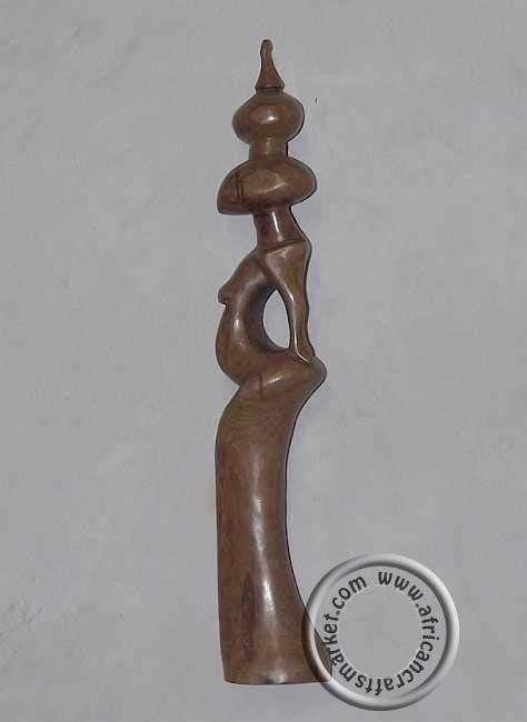 African wooden abstract woman