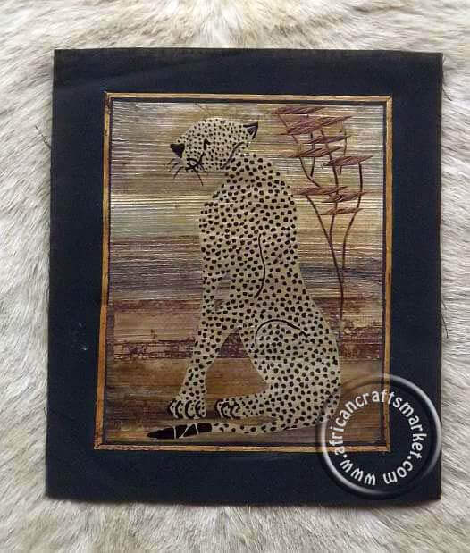 Banana leaf art - Cheetah