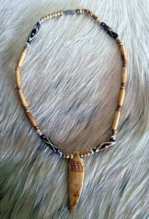 African bone necklace