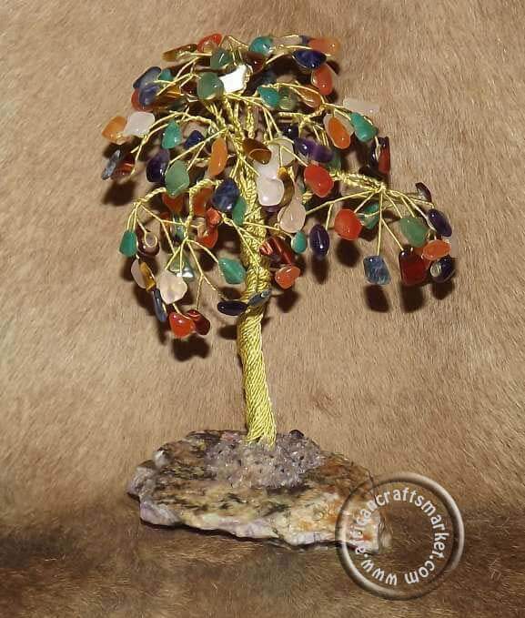 African Various gemstone tree