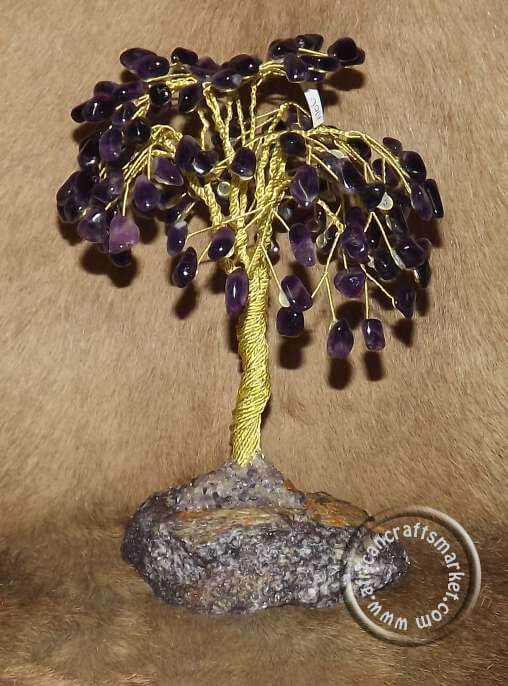 African Amethyst gemstone tree
