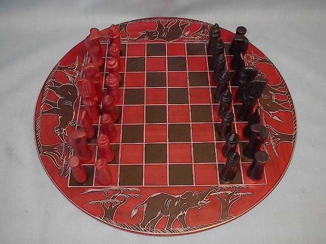 Kenya soapstone chess set