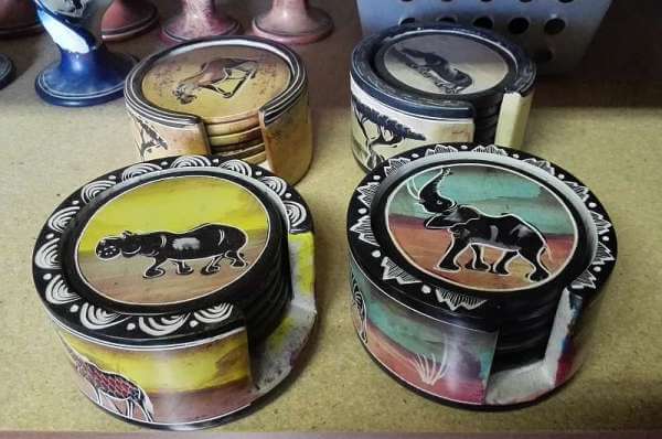 African soapstone coasters