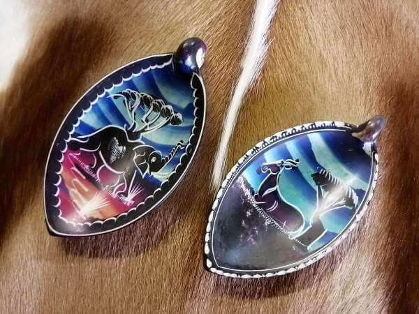 African Animal Soapstone Colorful Plates