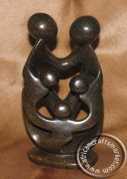 African Soapstone Abstract Family of 5