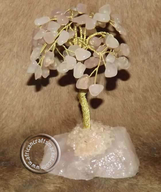 Rose Quartz gemstone tree African Rose Quartz gemstone tree
