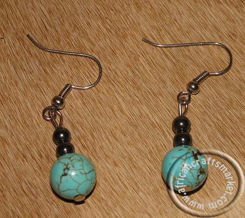 African stone ear rings