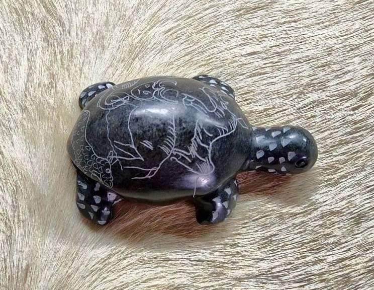 Hand carved soapstone tortoise African soapstone tortoise