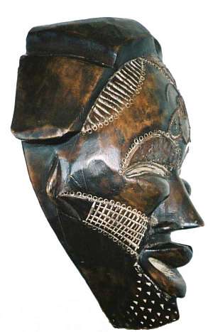 African Tikar mask side view