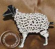 African handcrafted wire beaded Sheep