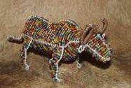 African handcrafted wire beaded Buffalo