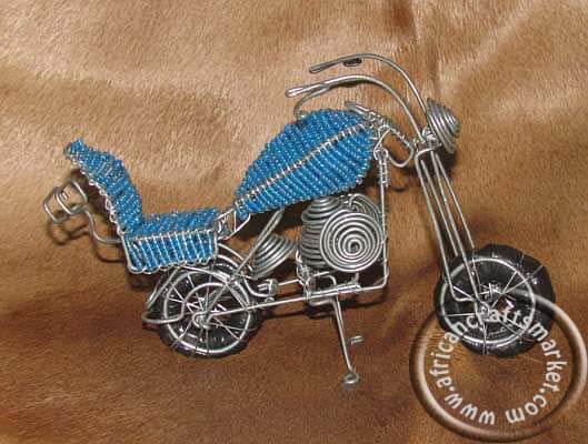 African wire Harley Davidson - Beaded
