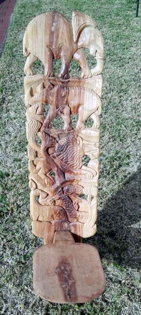 African hand carved chair