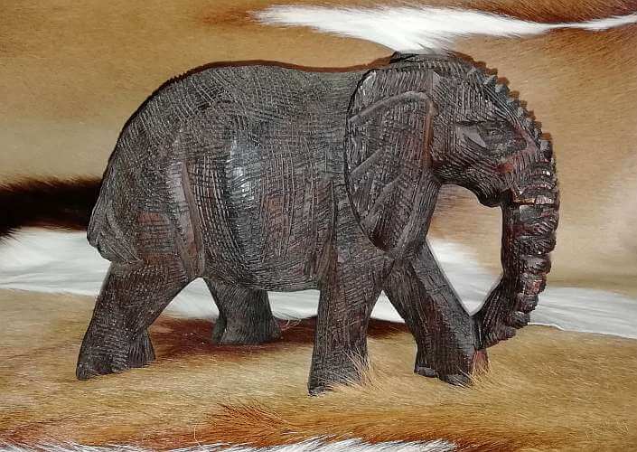African wood carved Elephant