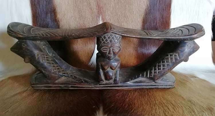 Nkishi power statue headrest