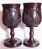 African wood goblets