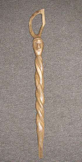 African tribal face cane