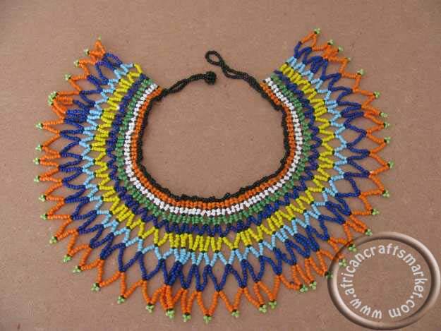 African Zulu beaded necklace
