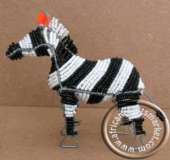African handcrafted wire beaded Zebra
