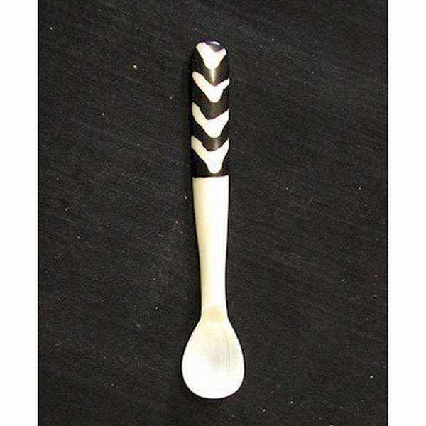 African hand carved animal bone spoon
