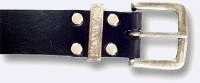 African leather belts - black