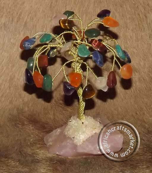 African Various  gemstone tree
