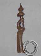 Hand carved wood working woman